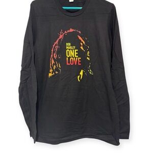 NWT Bob Marley One Love Black Long Sleeve T-Shirt XL. UNISEX